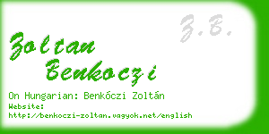 zoltan benkoczi business card